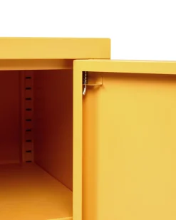 Aparador Com 2 Portas De Metal Amarelo Uria