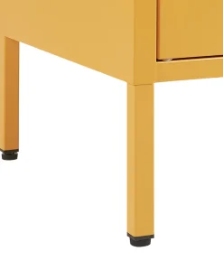 Aparador Com 2 Portas De Metal Amarelo Uria
