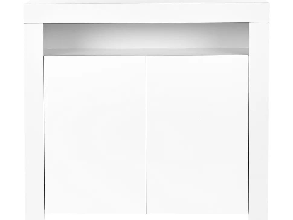 Aparador Com 2 Portas E Led Branco Covina