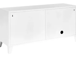 Aparador Com 3 Portas Em Metal Branco Cardiff