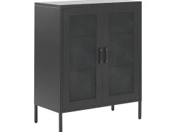 Aparador Com 2 Portas Em Metal Preto Wakatipu