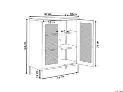 Aparador Com 2 Portas Em Metal Preto Wakatipu