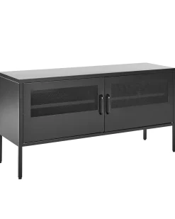 Aparador Com 2 Portas Em Metal Preto Morley