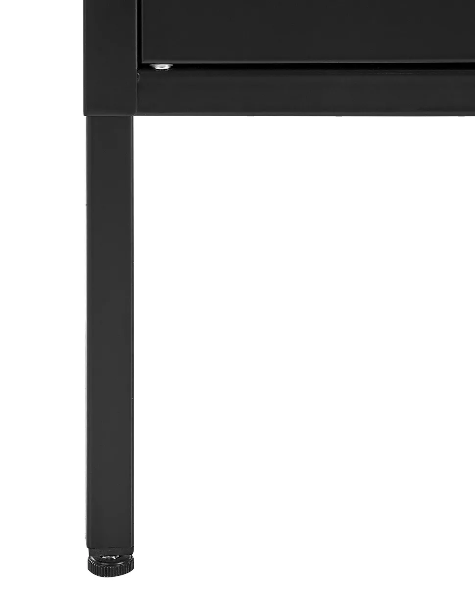 Aparador Com 2 Portas Em Metal Preto Morley