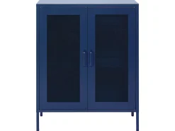 Aparador Com 2 Portas Em Metal Azul Marinho Wakatipu
