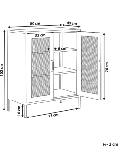 Aparador Com 2 Portas Em Metal Azul Marinho Wakatipu