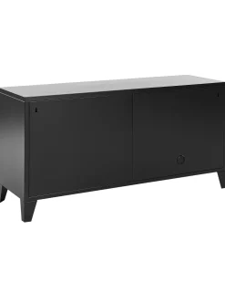 Aparador Com 3 Portas Em Metal Preto Cardiff