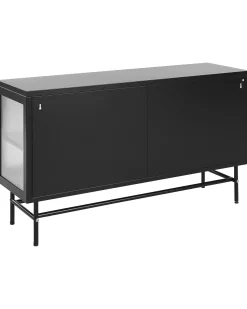 Aparador Com 3 Portas Em Metal Preto Devon