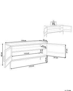 Aparador Com 2 Portas Em Metal Branco Morley