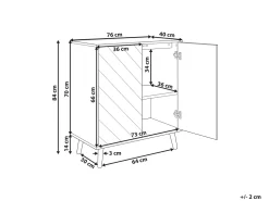Aparador Com 2 Portas Em Madeira Clara E Preto Bristow