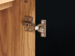 Aparador Com 2 Portas Em Madeira Clara E Preto Bristow