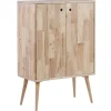 Aparador Com 2 Portas Em Madeira Clara De Seringueira Chandler