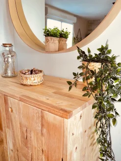 Aparador Com 2 Portas Em Madeira Clara De Seringueira Chandler