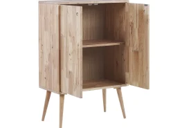 Aparador Com 2 Portas Em Madeira Clara De Seringueira Chandler