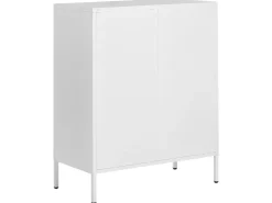 Aparador Com 2 Portas Em Metal Branco Wakatipu