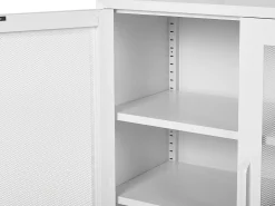 Aparador Com 2 Portas Em Metal Branco Wakatipu