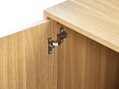 Aparador Com 2 Portas Em Rattan Cor De Madeira Clara Potosi