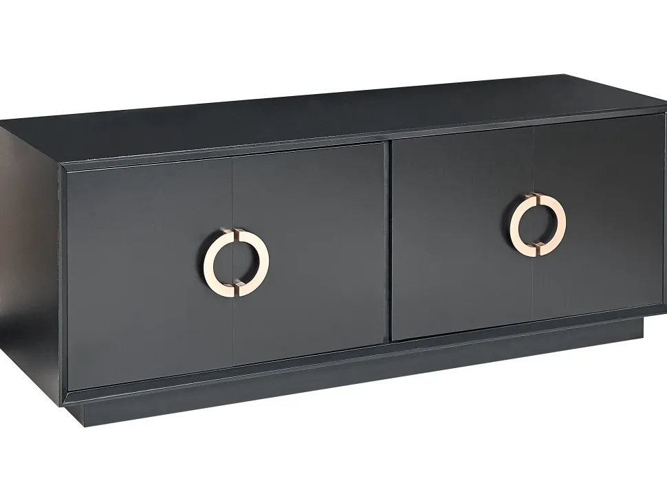 Aparador Com 4 Portas Preto Oxnard