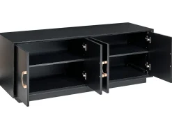 Aparador Com 4 Portas Preto Oxnard