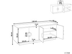 Aparador Com 4 Portas Preto Oxnard