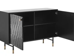 Aparador Com 2 Portas Preto Adante