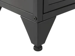 Armario Com 4 Portas Castanho Escuro E Preto Vince