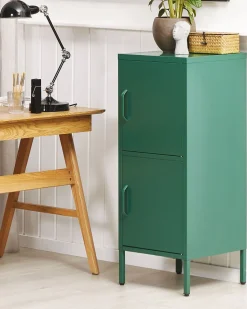 Armario Com 2 Portas De Metal Verde Huron