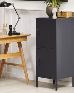 Armario Com 2 Portas De Metal Preto Huron