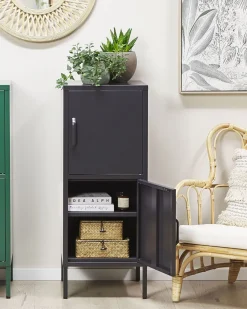 Armario Com 2 Portas De Metal Preto Huron