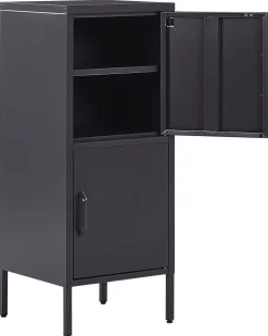 Armario Com 2 Portas De Metal Preto Huron