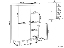 Armario Com 3 Portas Em Madeira Clara Paramount