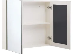 Armario De Casa De Banho Com Espelho 80 X 70 Cm Branco Navarra