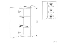 Armario De Casa De Banho De Parede Preto Bilbao