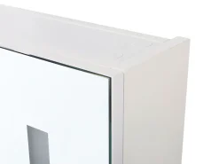 Armario De Casa De Banho Com Espelho E Led 60 X 60 Cm Branco Chabunco