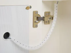 Armario De Casa De Banho Com Espelho E Led 60 X 60 Cm Branco Chabunco