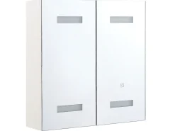 Armario De Casa De Banho Com Espelho E Led 60 X 60 Cm Branco Talagapa