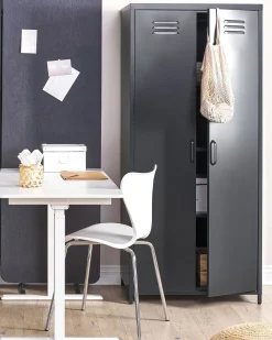 Armario De Metal Preto Com 2 Portas 171 Cm Varna