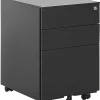 Armario De Metal Preto Com 3 Gavetas Cami