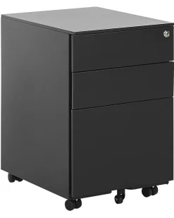 Armario De Metal Preto Com 3 Gavetas Cami