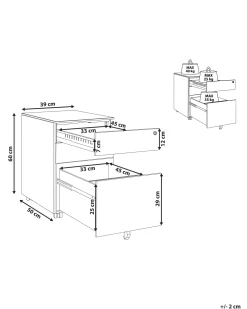 Armario De Metal Rosa Com 3 Gavetas Cami
