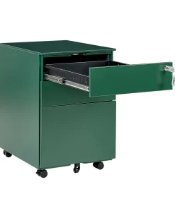 Armario De Metal Verde Com 3 Gavetas Cami