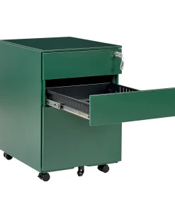 Armario De Metal Verde Com 3 Gavetas Cami