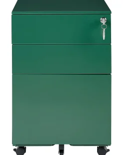 Armario De Metal Verde Com 3 Gavetas Cami