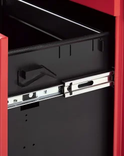 Armario De Metal Vermelho Com 3 Gavetas Cami