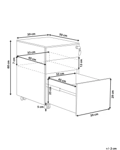 Armario De Metal Vermelho Com 3 Gavetas Cami