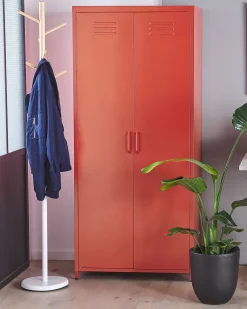 Armario De Metal Vermelho Com 2 Portas 171 Cm Varna