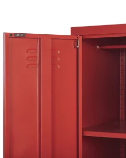 Armario De Metal Vermelho Com 2 Portas 171 Cm Varna