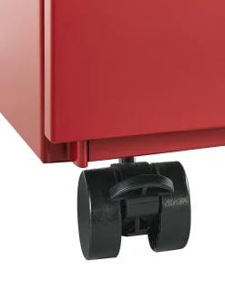 Armario De Metal Vermelho Com 3 Gavetas Bolsena