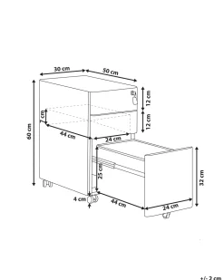 Armario De Metal Vermelho Com 3 Gavetas Bolsena