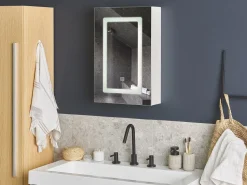 Armario De Parede Com Espelho E Luz Led 40 X 60 Cm Condor